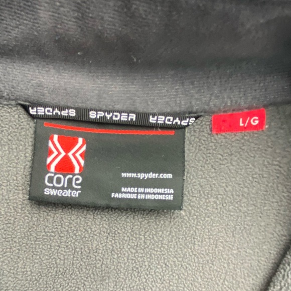 Spyder Men's Gray/Black 1/4 Zip Core Sweater Men's size Large - Picture 3 of 10